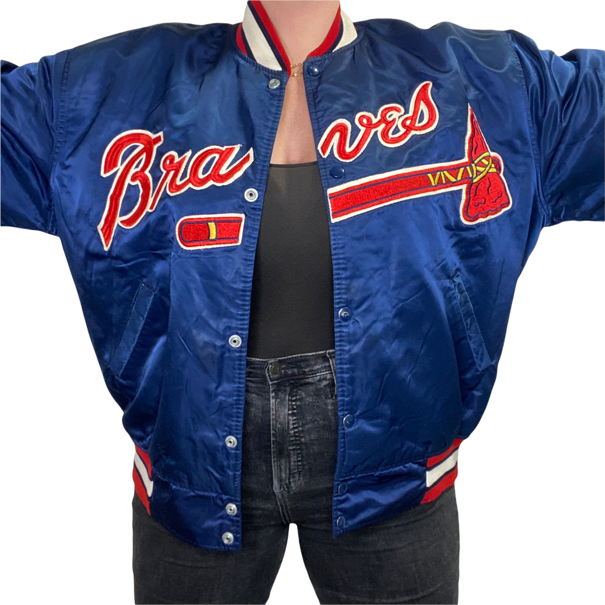 Vintage MLB Atlanta Braves Varsity Jacket Size Large Made in USA