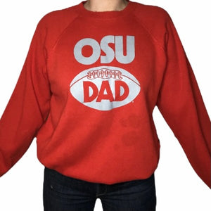 Vintage OSU Ohio State University Buckeyes Football Dad Crew - L