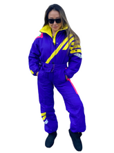 Load image into Gallery viewer, Vintage 80s Neon Obermeyer One Piece Skisuit Gaper - Junior 14 / Adult XS