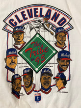 Load image into Gallery viewer, Vintage 1995 Cleveland Indians &quot;The Tribe in 95&quot; Crew - Youth L / Adult XS