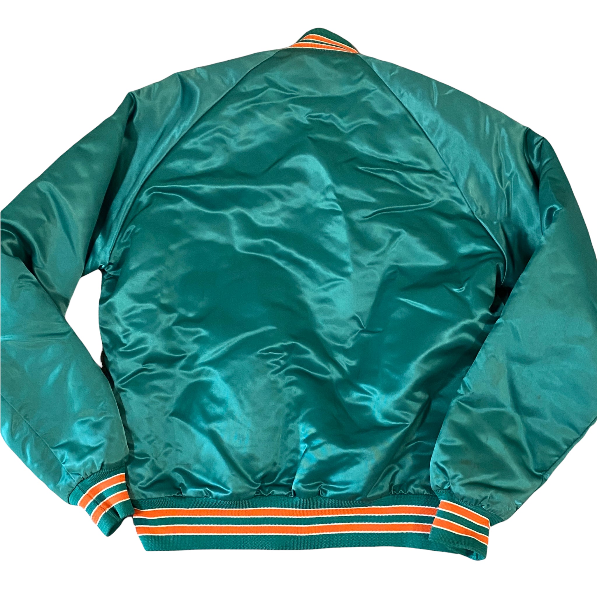 Miami Dolphins NFL Logo Vintage Leather Jacket For Men And Women