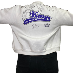 Vintage 2003 Los Angeles LA Kings Zip Up Sweatshirt with AUTOGRAPHS! - Youth Large / Adult Small