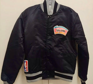 Vintage San Antonio Spurs Old Logo STARTER Jacket Satin Bomber - S