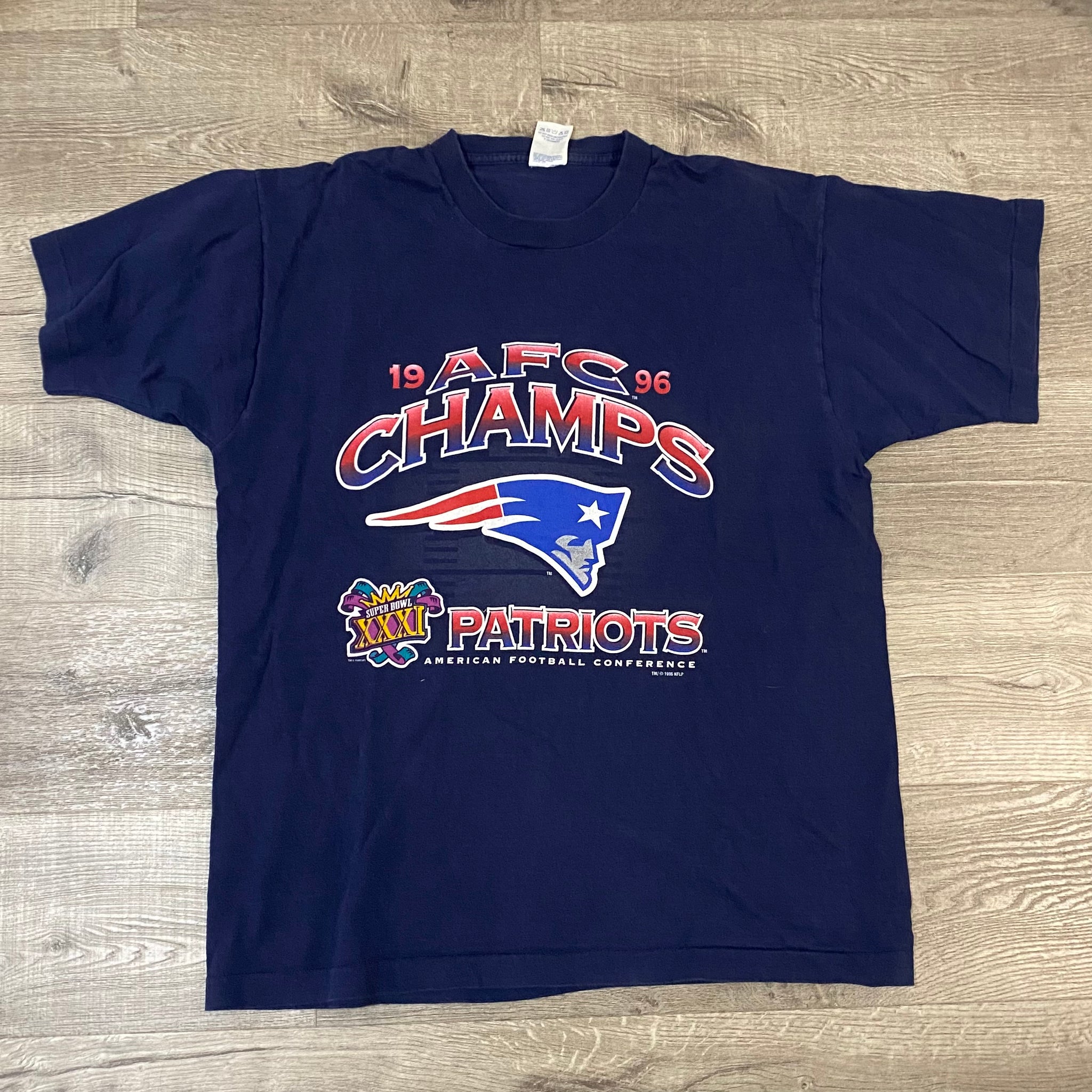 Vintage 1996 New England Patriots AFC Champs Tshirt - XL