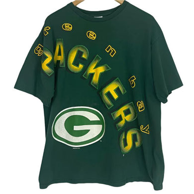 Vintage 1993 Green Bay Packers Across Shoulder TSHIRT - L/XL