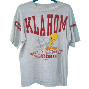 Vintage 1993 University of Oklahoma Sooners x Tweety Bird TSHIRT - M/L