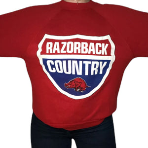 Vintage 1980s University of Arkansas Razorbacks "Razorback Country" Crew - M