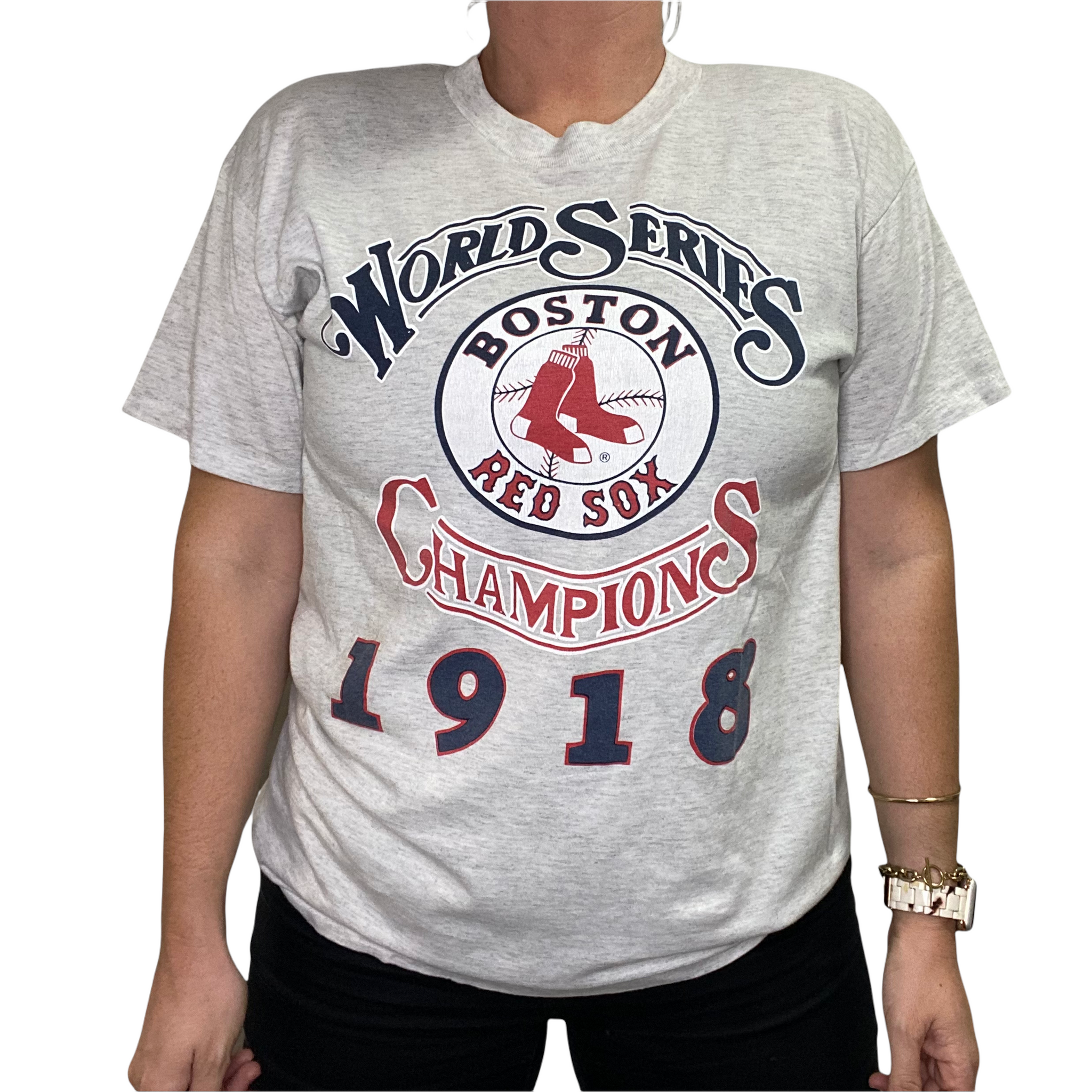 Delta 2013 Boston Red Sox World Series champions T Shirt Blue M/L Short  Sleeve
