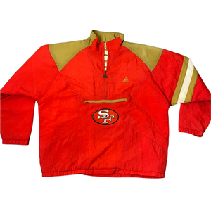 Vintage Early 90s San Francisco SF 49ers Apex One Kangaroo Style Puffer Jacket - XL