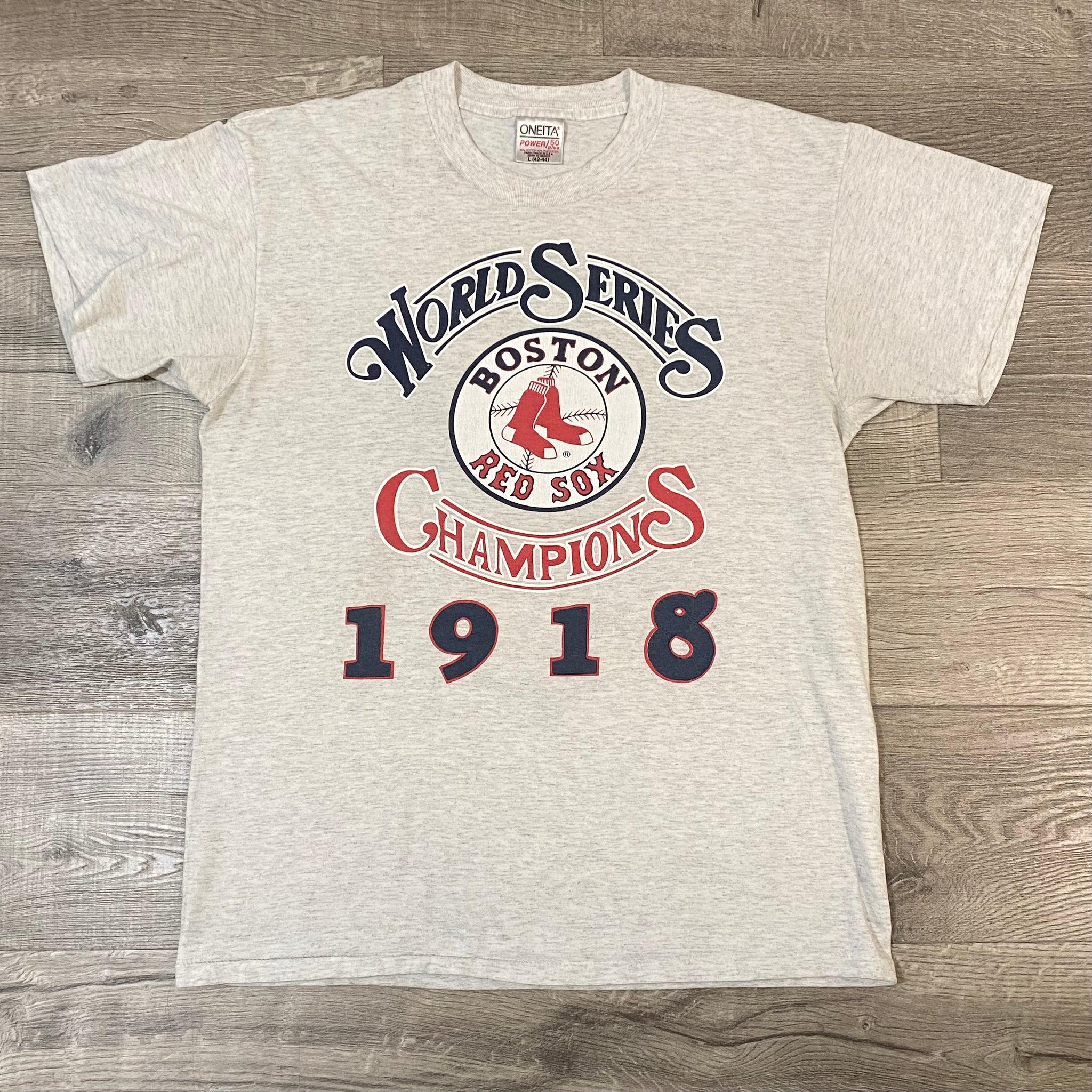 Boston Red Sox 2013 World Series Champions Trophy Gray T-Shirt Size S