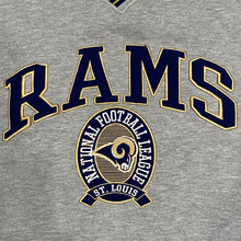 Load image into Gallery viewer, Vintage 1990s St Louis Rams Ringer Crew from Lee Sport - Size XXL