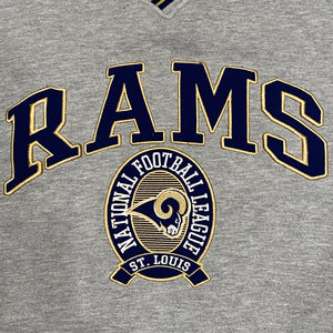Vintage 1990s St Louis Rams Ringer Crew from Lee Sport - Size XXL