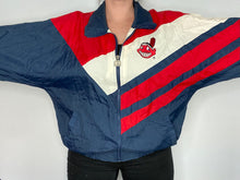 Load image into Gallery viewer, Vintage 1990s Cleveland Indians Full Zip Windbreaker from Logo 7 - L/XL