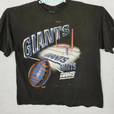 Vintage 1990 New York NY Giants Black TSHIRT - Size XL