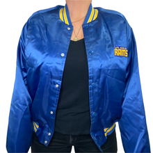 Load image into Gallery viewer, Vintage 1980s Los Angeles LA Rams Chalk Line Satin Bomber Jacket - New with Tags!! - Size Large