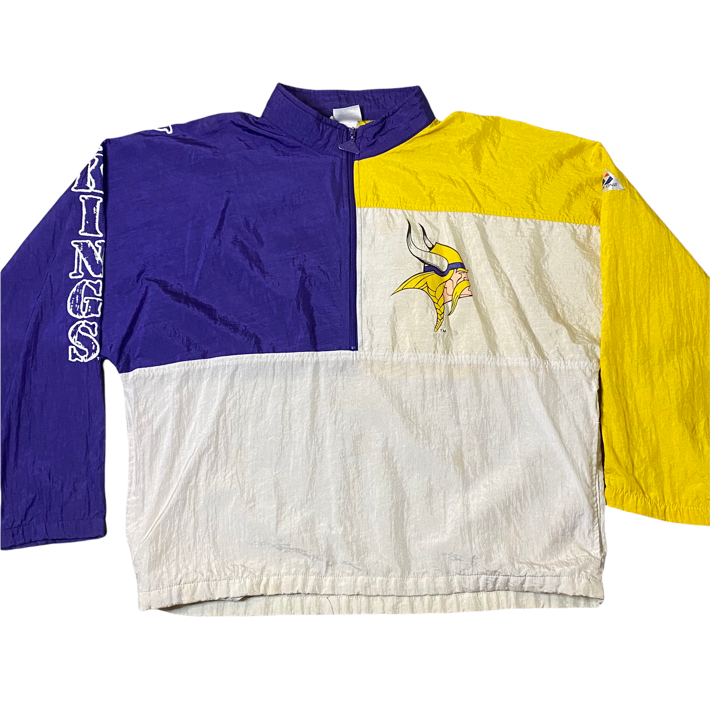 Vintage Minnesota Vikings Cutoff Sleeve Sweatshirt (1992)