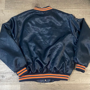 Vintage 1980s Chicago Bears Chalk Line Satin Bomber Jacket - XL