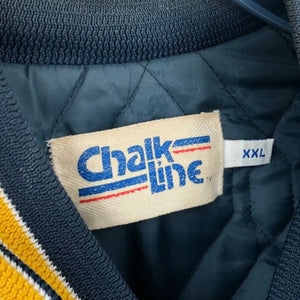 Vintage 1984 San Diego SD Chargers Chalk Line Satin Bomber Jacket with Silver Anniversary Patch - XXL