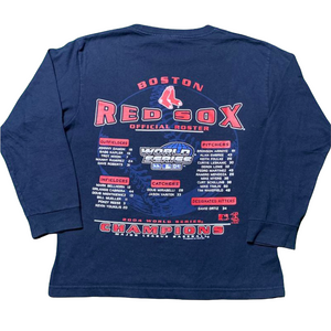 Vintage 2004 Boston Red Sox World Series Champions Long Sleeve TSHIRT - Youth Large / Adult XS/S