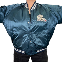 Load image into Gallery viewer, Vintage 1980s Dallas Cowboys Chalk Line Satin Bomber Jacket - XXL