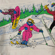 Load image into Gallery viewer, Vintage 1980s Neon Ski Collared Sweatshirt from Chet&#39;s Head Turner - M