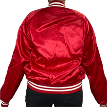 Load image into Gallery viewer, Vintage 1980s University of Wisconsin Badgers Chalk Line Satin Bomber Jacket - XL