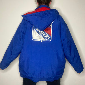 Vintage New York Rangers Starter Jacket Blue VTG Winter Coat NHL Large  Oversized