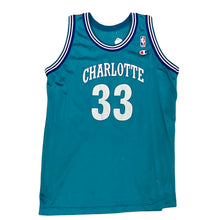 Load image into Gallery viewer, Vintage 1992-1995 Charlotte Hornets x Alonzo Mourning Champion JERSEY - Youth Large or Adult XS/Small