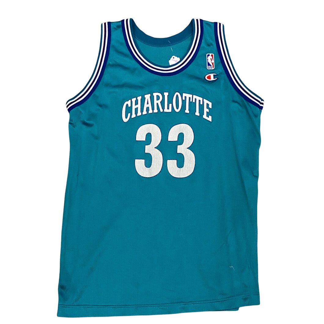 Vintage 1992-1995 Charlotte Hornets x Alonzo Mourning Champion JERSEY - Youth Large or Adult XS/Small