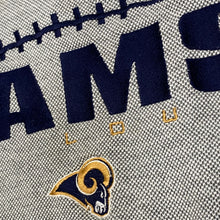 Load image into Gallery viewer, Vintage 1990s St Louis STL Rams Color Block Crew - Size Medium-Large