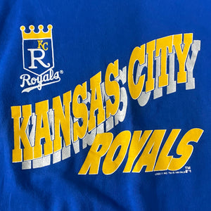 Vintage 1990s Kansas City KC Royals Old Logo Crew - L