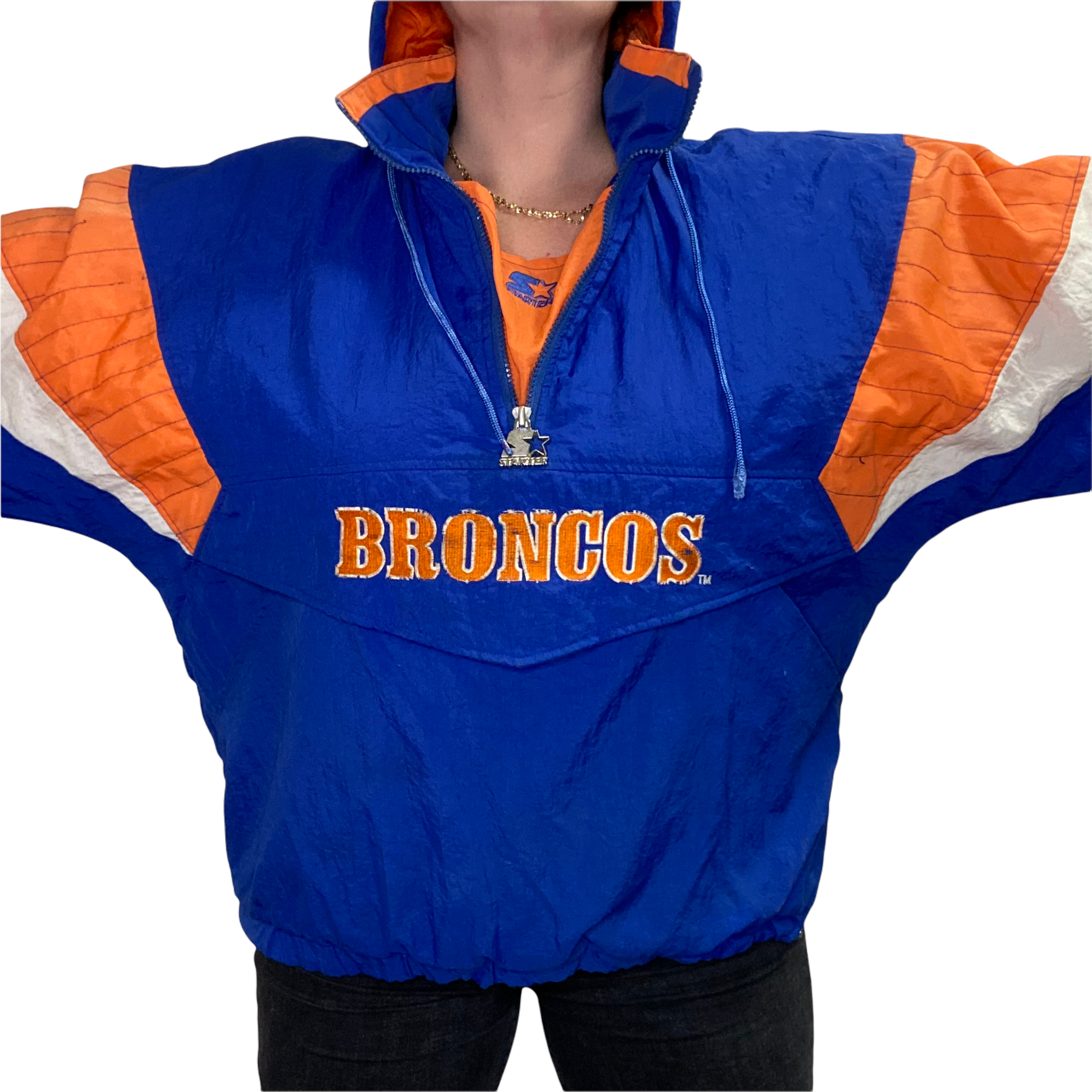 90s Denver Broncos Pocket Puffy Starter Jacket