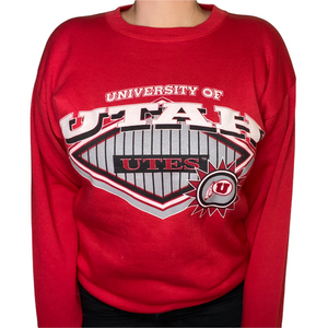 Vintage 1990s University of Utah Utes Crew with Original Tags! - L