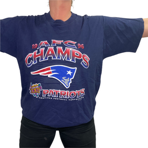 Vintage 1996 New England Patriots AFC Champs TSHIRT - XL