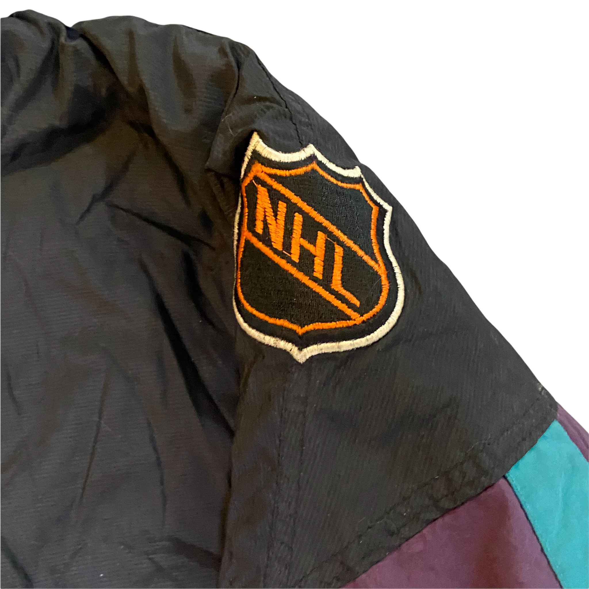Vintage Mighty Ducks Starter Jacket Coat Youth Kids Size Large