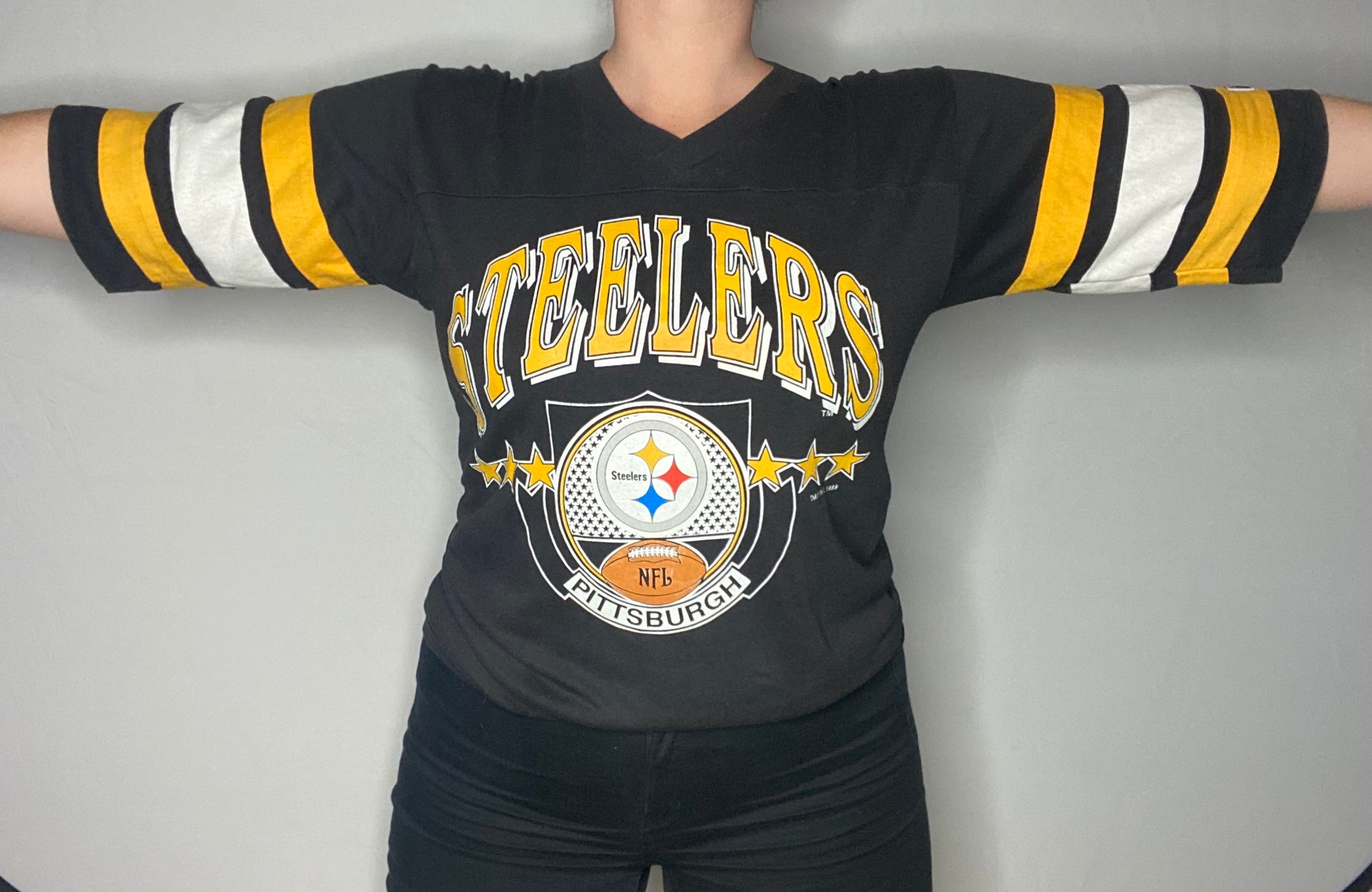 Vintage 1989 Pittsburgh Steelers Logo 7 TSHIRT - M – Rad Max Vintage