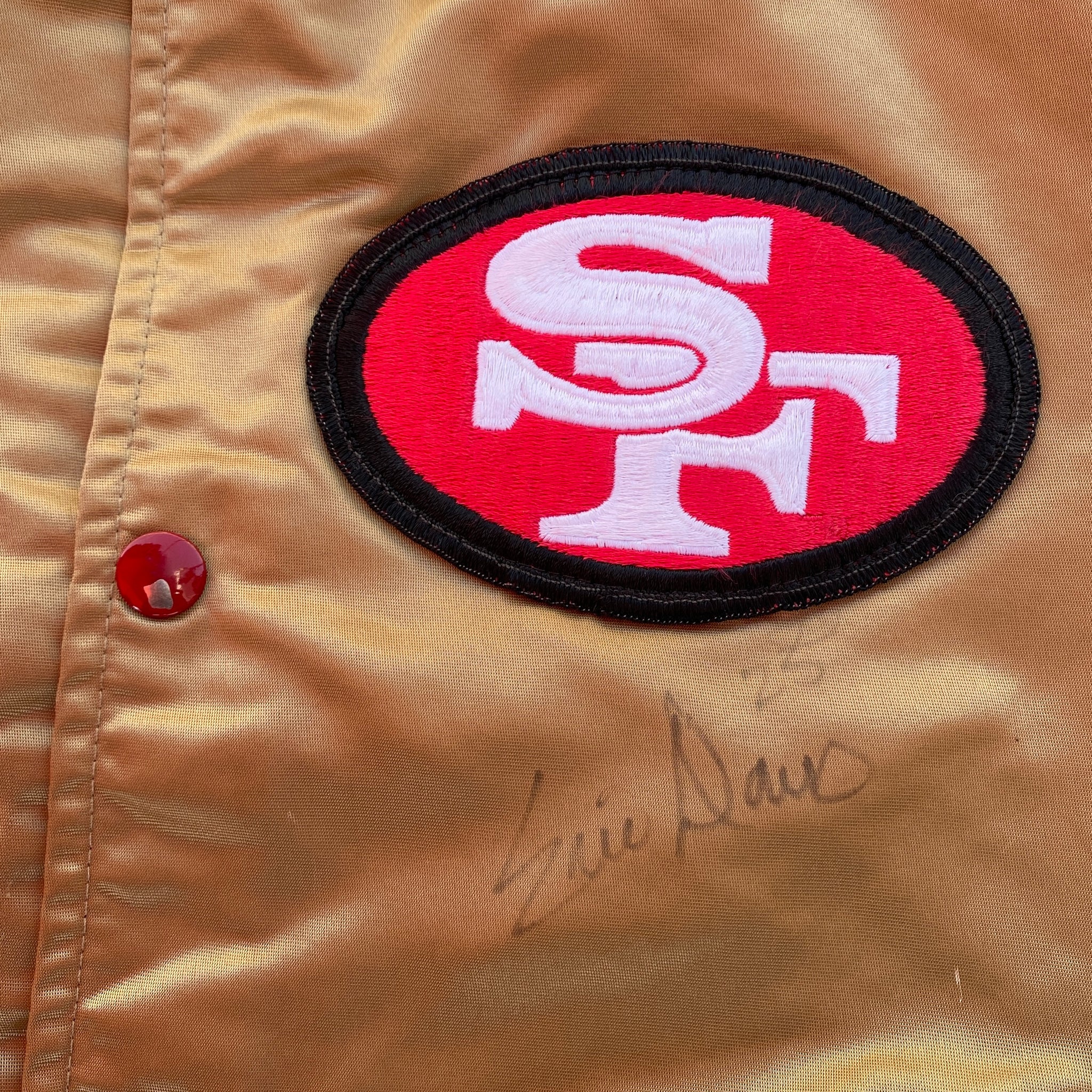 San Francisco 49ers Vintage 90s Chalk Line Satin Bomber Jacket 