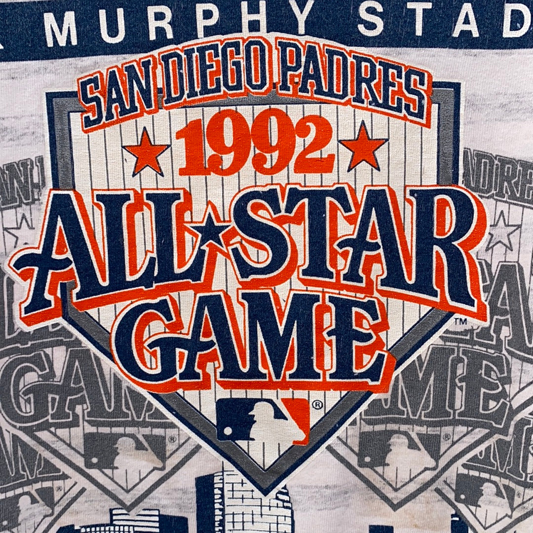 Vintage 90s 1992 San Diego Padres MLB All Star Game Single Stitch Tshirt M/L