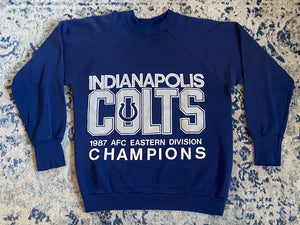Vintage 1987 Indianapolis Colts AFC Eastern Division Champions Crew - M
