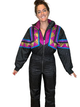 Load image into Gallery viewer, Vintage 80s 90s Shiny One Piece Skisuit from OSSI - Women&#39;s Medium-Large or Men&#39;s Medium