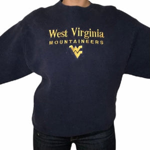 Vintage WVU West Virginia University Mountaineers Crew - L