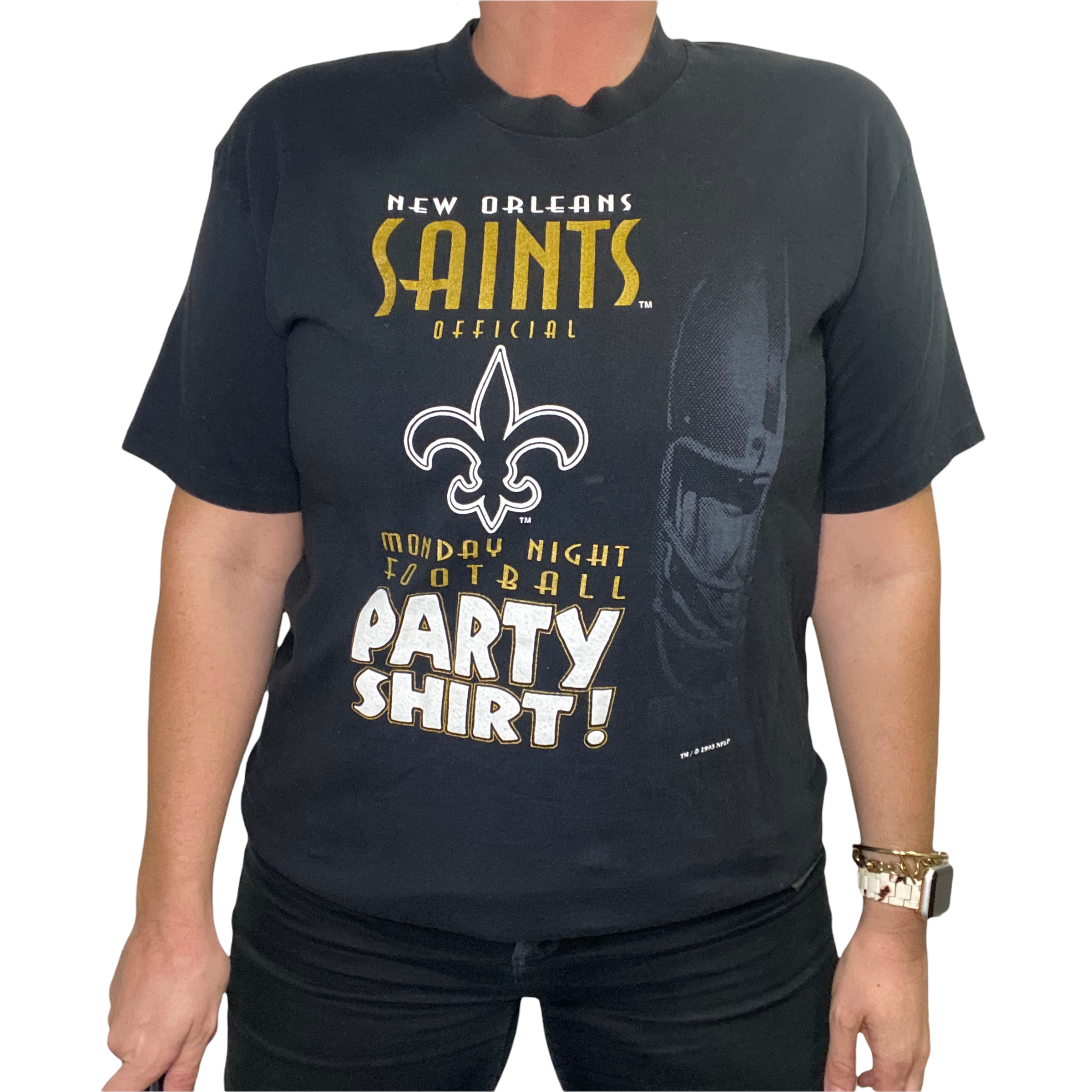Retro new orleans saints best sale t shirt
