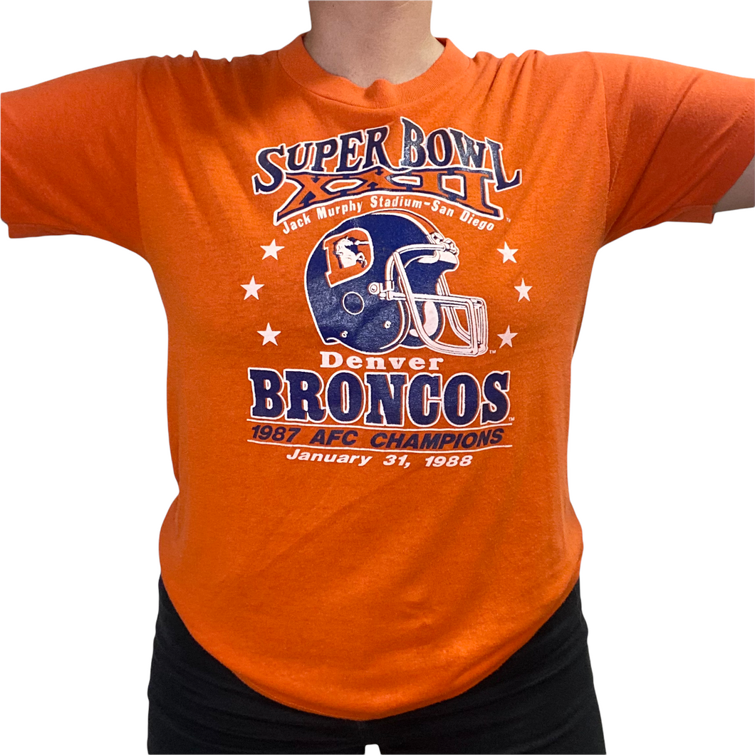Vintage 1987 Denver Broncos AFC Champs TSHIRT M L Rad Max Vintage