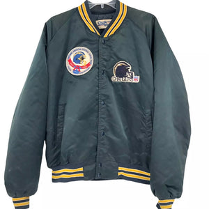 Vintage 1984 San Diego SD Chargers Chalk Line Satin Bomber Jacket with Silver Anniversary Patch - XXL