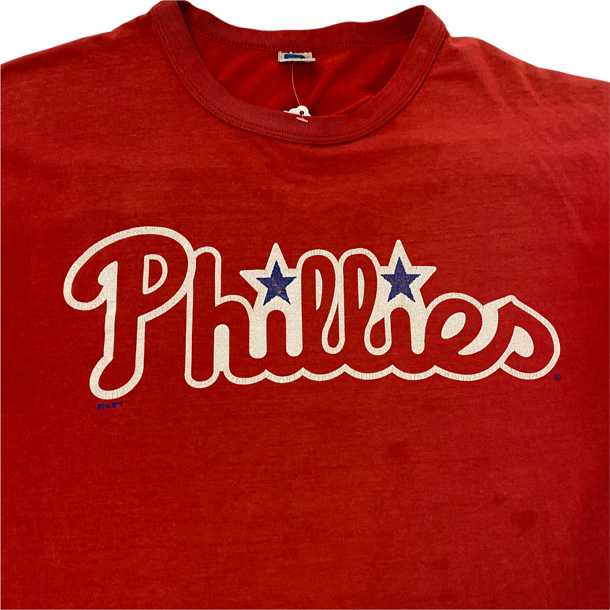 Philadelphia Phillies Text logo Distressed Vintage logo T-shirt 6