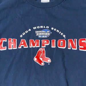 Vintage 2004 Boston Red Sox World Series Champions T-Shirt Men Large Dynasty