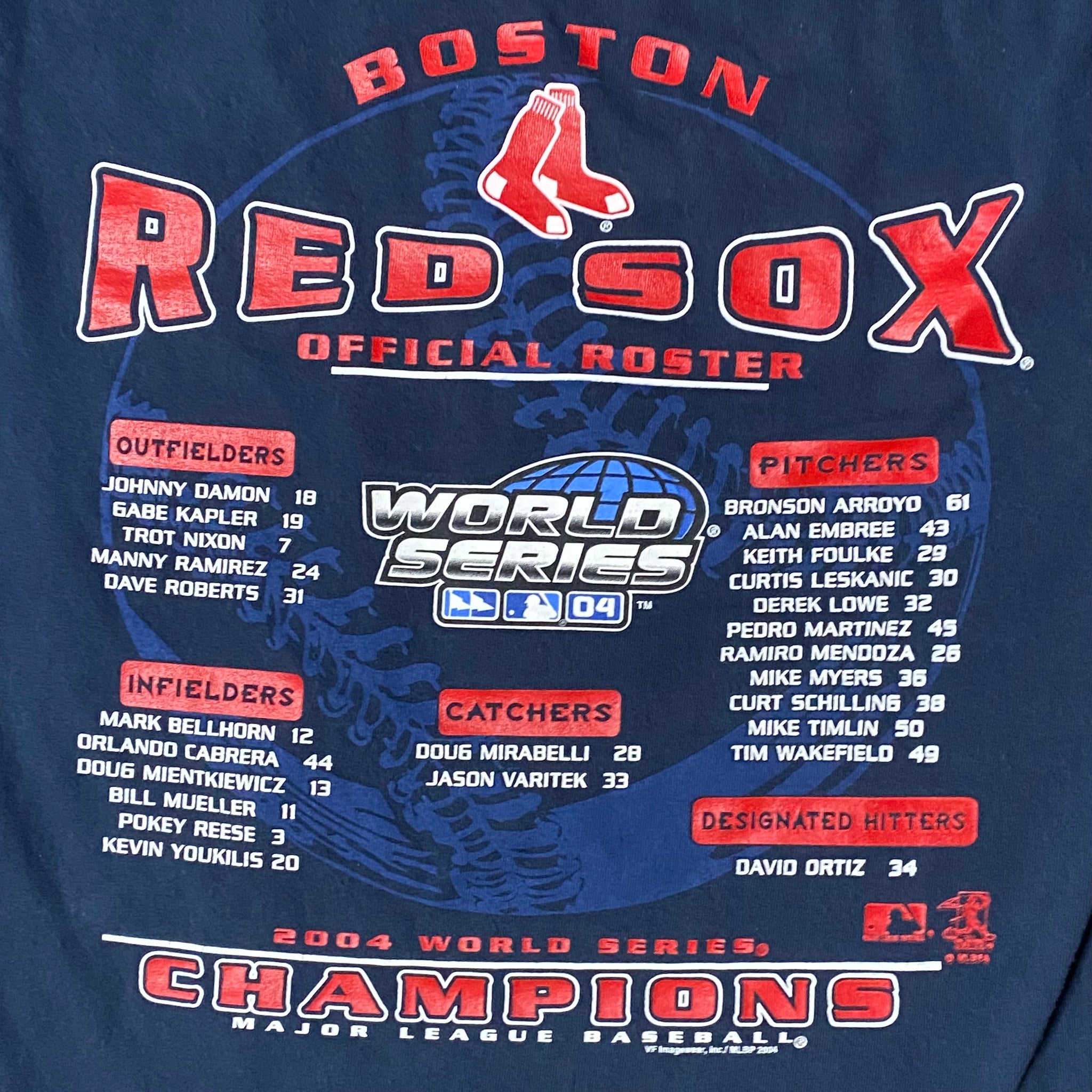 BOSTON RED SOX, HISTORY MADE T SHIRT, SIZE SMALL