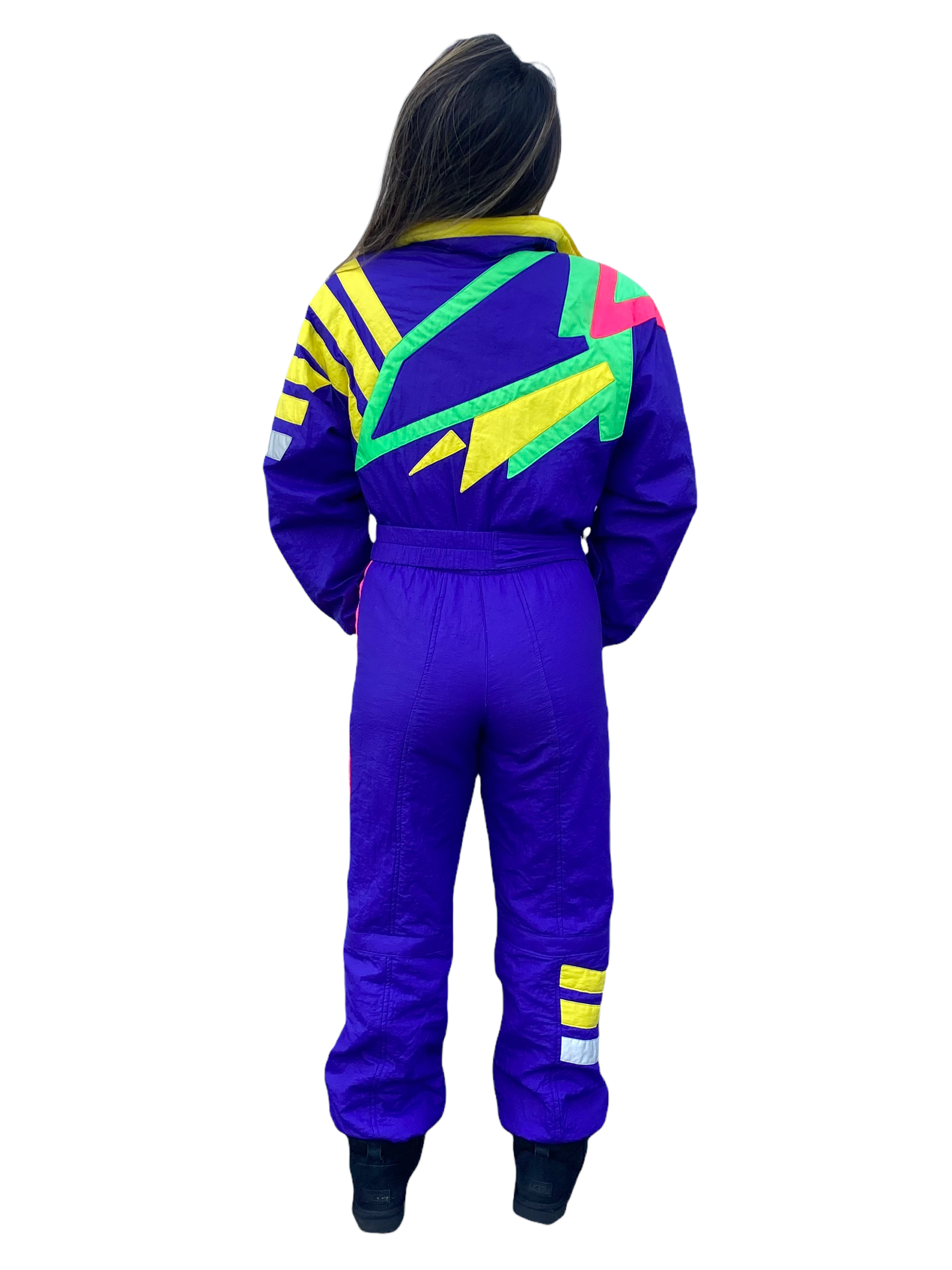 Vintage 80s Neon Obermeyer One Piece Skisuit Gaper - Junior
