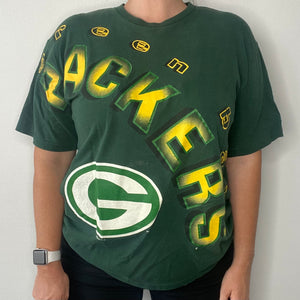 Vintage 1993 Green Bay Packers Across Shoulder TSHIRT - L/XL