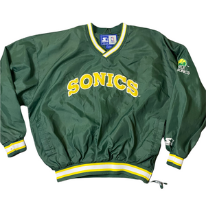 Vintage 1975-1993 Seattle SuperSonics Pullover Warmup Starter Jacket - XXL